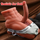 7.9in Premium Silicone Soft Dildo With 14.6lb Muscle Sex Doll Torso