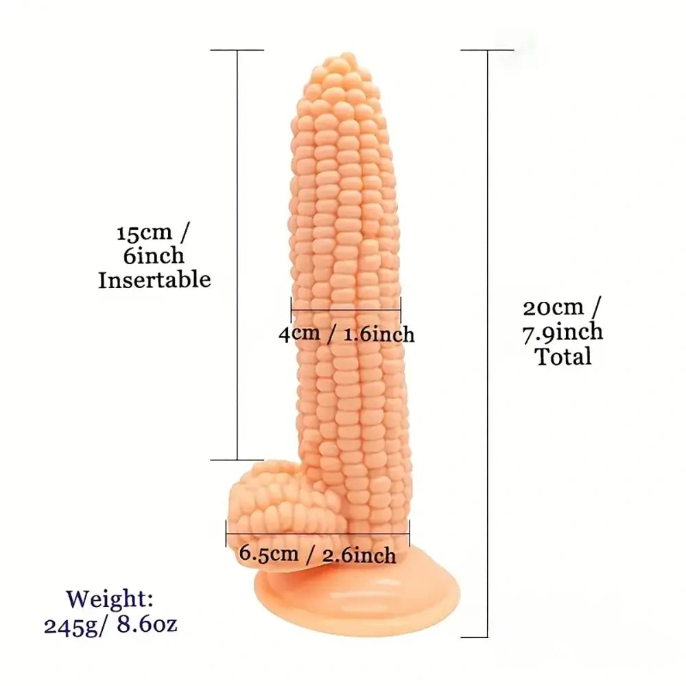 7.9in Real Vegetable Corn Dildo For Women Vaginal Sex Pleasure