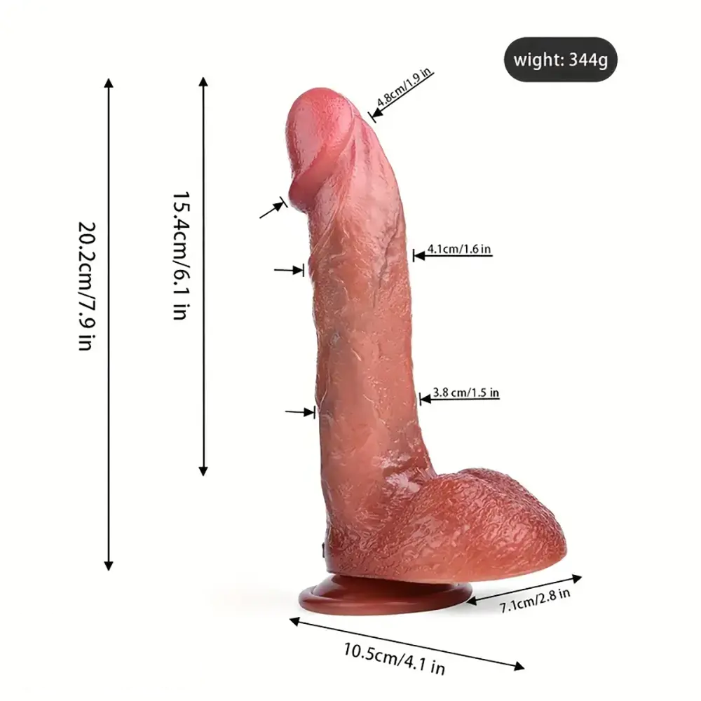 7.9in Realistic Silicone Soft Dildo G Spot Women Anal Sex Toy