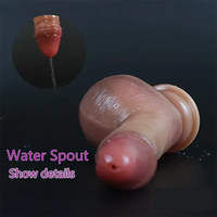 7.9in Realistic Squirting Silicone Soft Dildo For Women With Strong Suction Cup