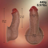7.9in Silicone Lifelike Curved Dildo For Vaginal Clitoral Stimulation Cock Toy