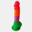 7.9in Silicone Rainbow Soft Dildo For Women Men Couple G-spot Vagina