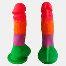 7.9in Silicone Rainbow Soft Dildo For Women Men Couple G-spot Vagina