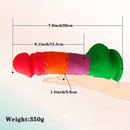7.9in Silicone Rainbow Soft Dildo For Women Men Couple G-spot Vagina