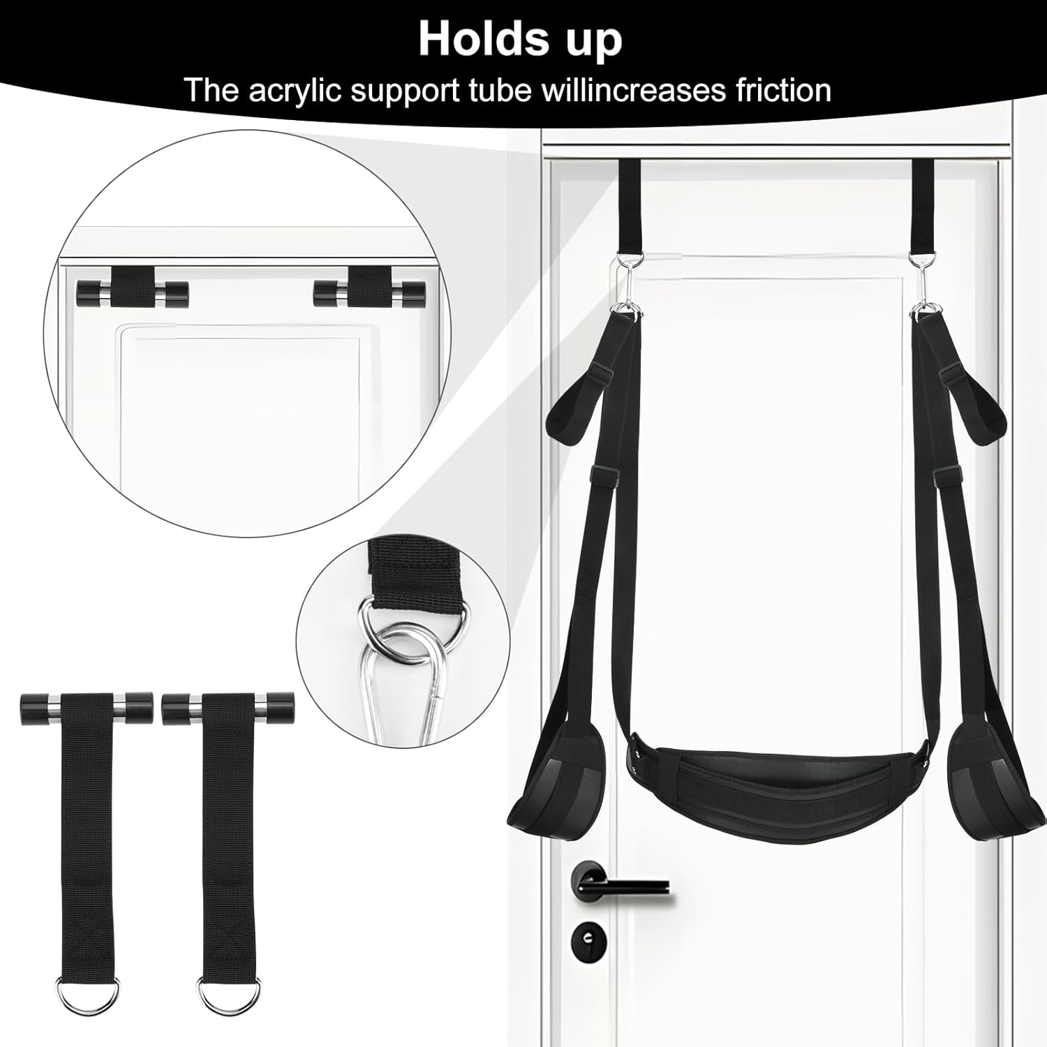BDSM Sex Swing Bondage Slave Soft Plush Sex Slings with Adjustable Restraints for Couple