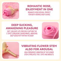 Rose Hand-Held Sucking Vibrating Vibrator