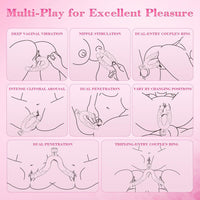 Double Ended Vibrating Rose Dildo Anal Dildo with 10 Vibrating Modes
