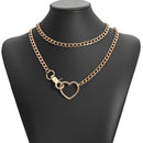 Choker mit Herzschlaufe und Kettenanhänger