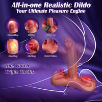 Cushion Style Realistic Dildo Thrusting Heating Sex Machine