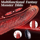 9.5-inch Realistic Monster Tongue Thrusting Dildo Vibrator With Remote Control