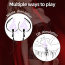 BDSM Electric Shock Nipple Clitoral Clip Chain