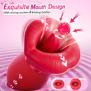4IN1 Mouth Sucking Vibrator Rose Sex Toy
