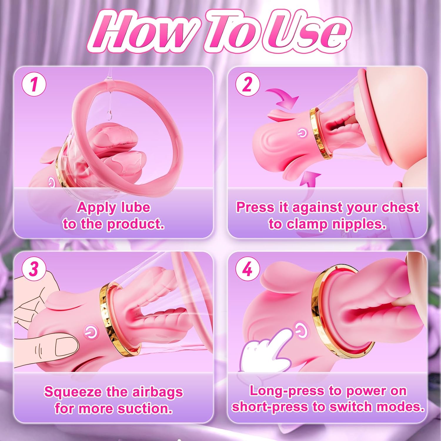 Hand - Pinch Breast Nipple Clamp Massager