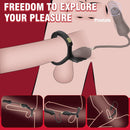 2 In 1 penis Ring thrusting anal Prostate Massager with Adjustable ring buckle