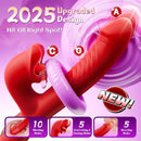 Upgraded Rose Muncher 5 In 1 Thrusting Clitoral G Spot Vibrator