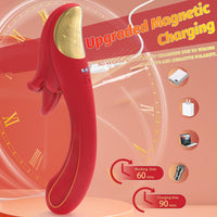 Angel Kiss 4 In 1 Rotating Tongue Licking Vibrating G-Spot Dildo Vibrator
