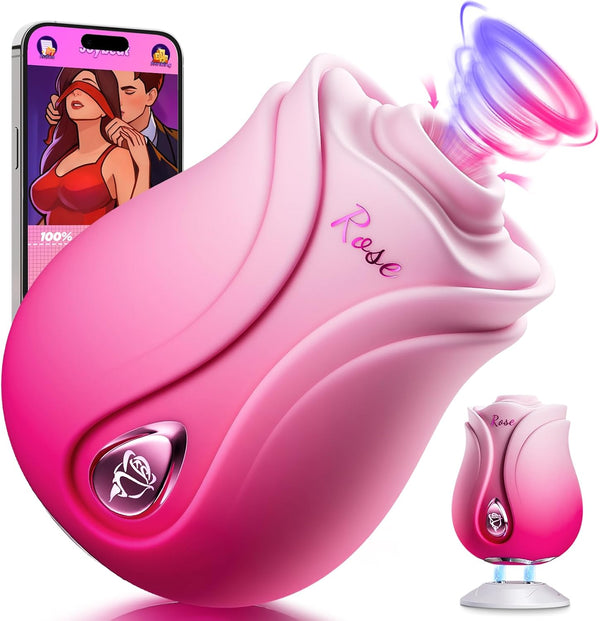 Rose Toy Nipple Clitoral Sucker Vibrators With APP Control