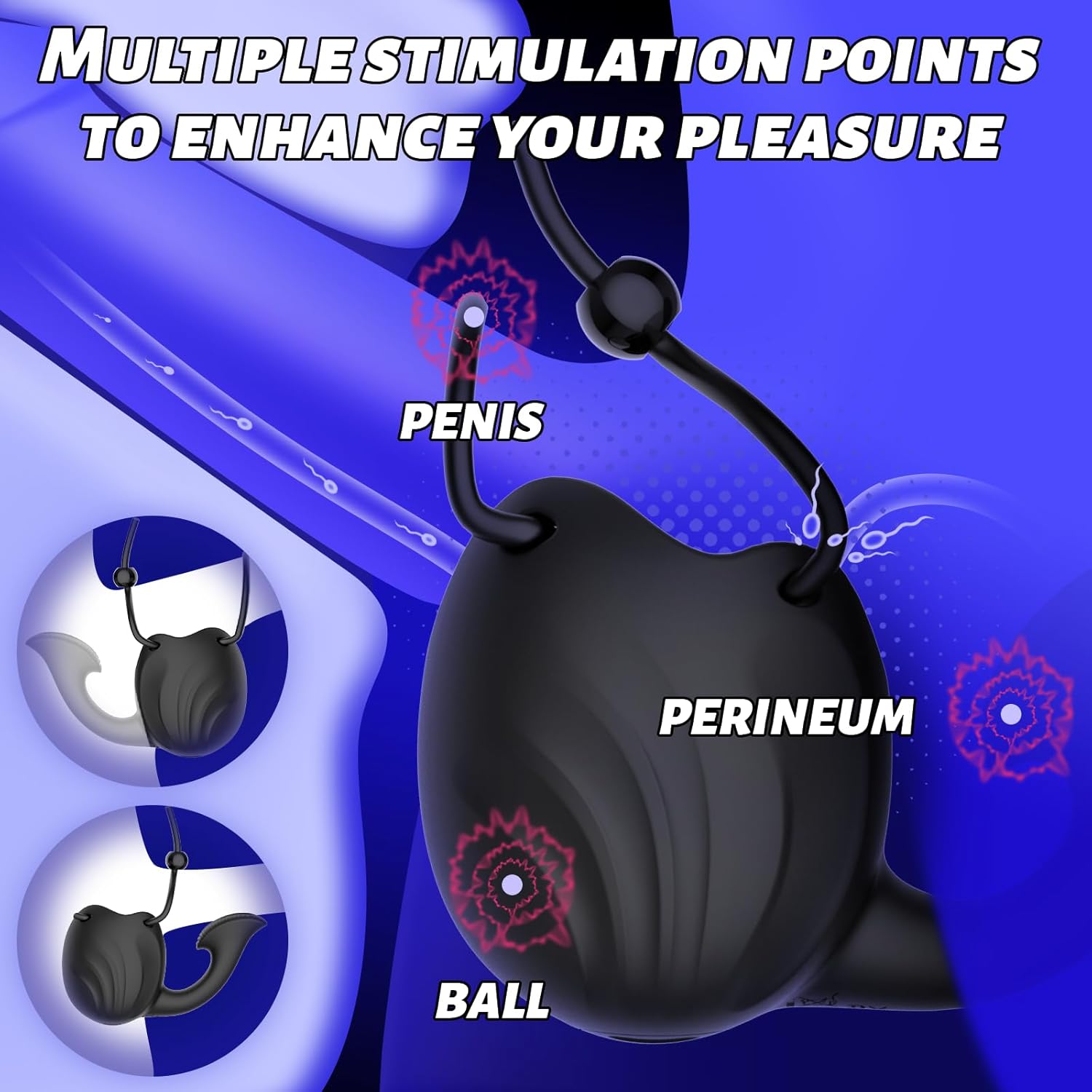 3 In 1 APP-Controlled Vibrating Cock Ring