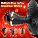 Riding Style 9 Rotation Dildos Prostate Massager