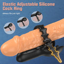 3 In 1 Vibrating Adjustable Penis Ring Vibrator