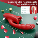 5-in-1 Rose Muncher G Spot Realistic Dildo Vibrator APP control for Women Sex Toys