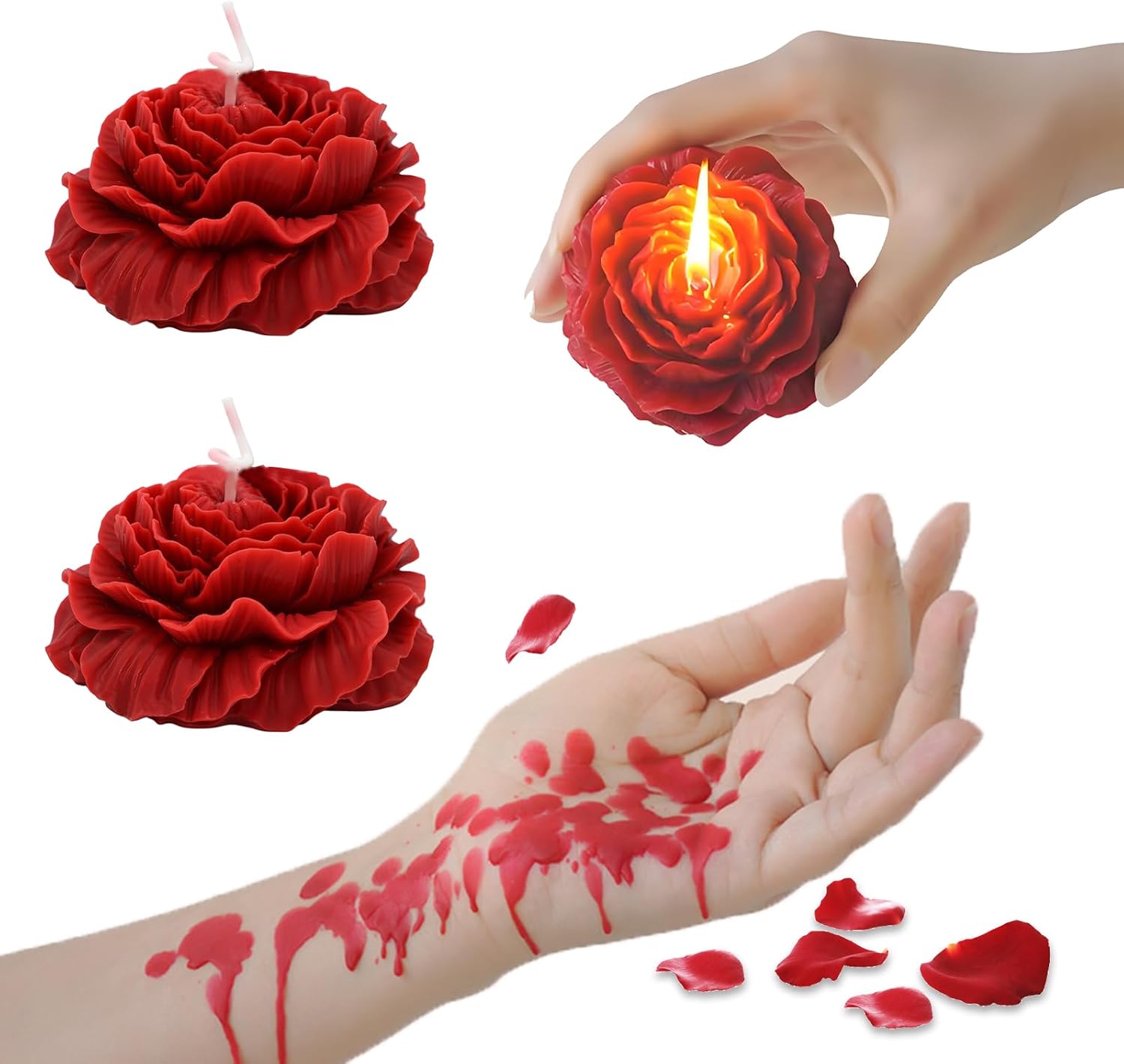 Peony Flower SM Low Temperature Candles For Date Night