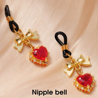 BDSM Heart - Shaped Nipple Clamps Bells