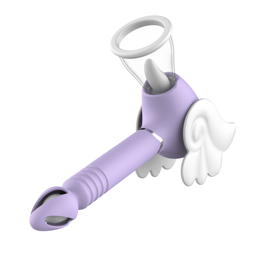 Magic Wand 4 in 1 Vacuum Suction Thrusting Clitoral G-spot Vibrator