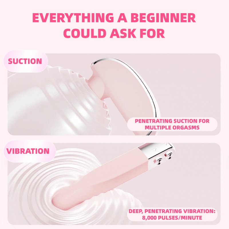 Musical Instrument Shape Discreet 2-in-1 Clitoral Suction Vibrator