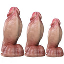 7in 8.6in 9.8in Protruding Cyan Veins Dildo With Winkkled Balls Thick Cock