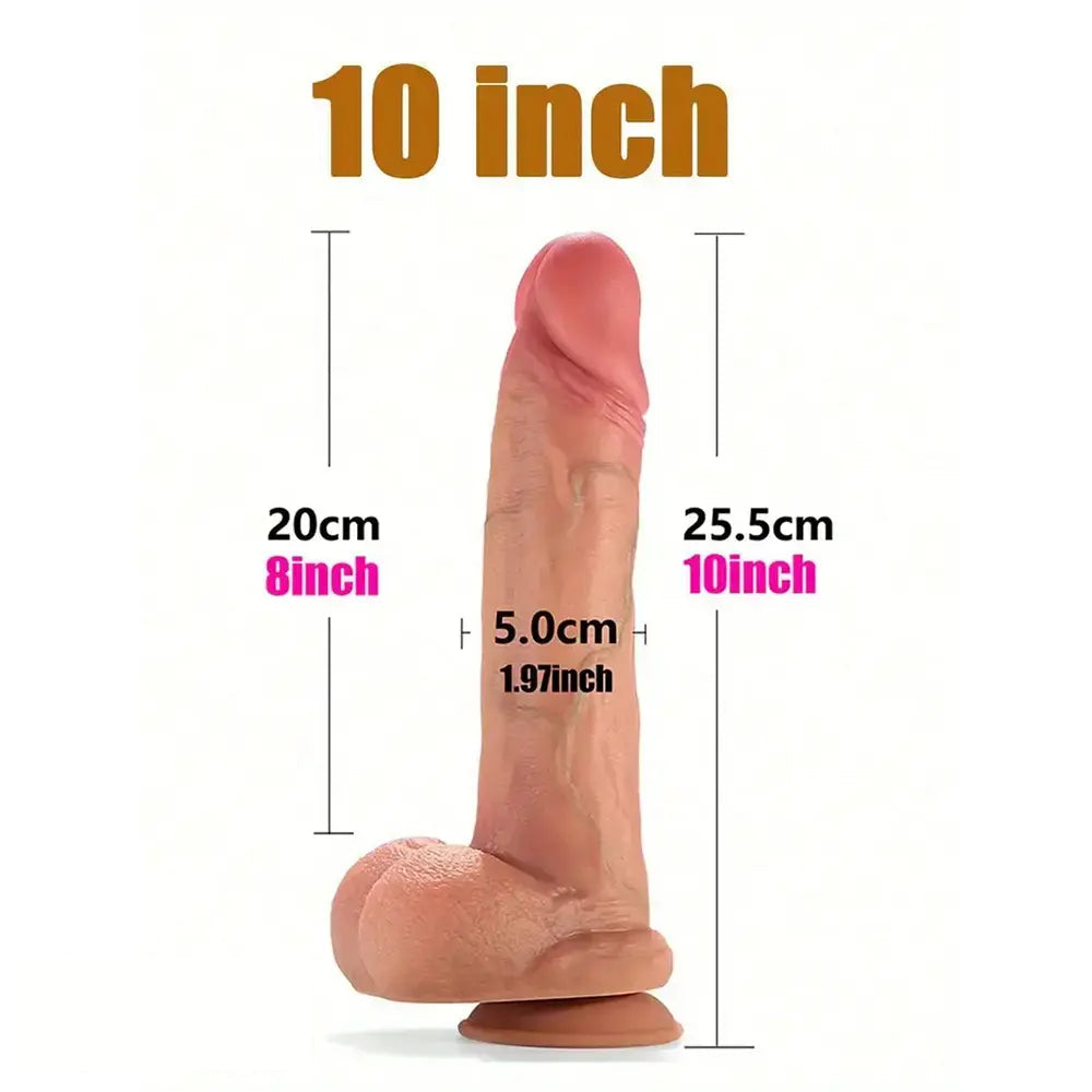 7in 8in 9in 10in Super Real Skin Soft Silicone Big Dildo For Anus Clit