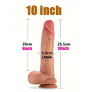 7in 8in 9in 10in Super Real Skin Soft Silicone Big Dildo For Anus Clit