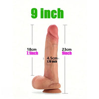 7in 8in 9in 10in Super Real Skin Soft Silicone Big Dildo For Anus Clit