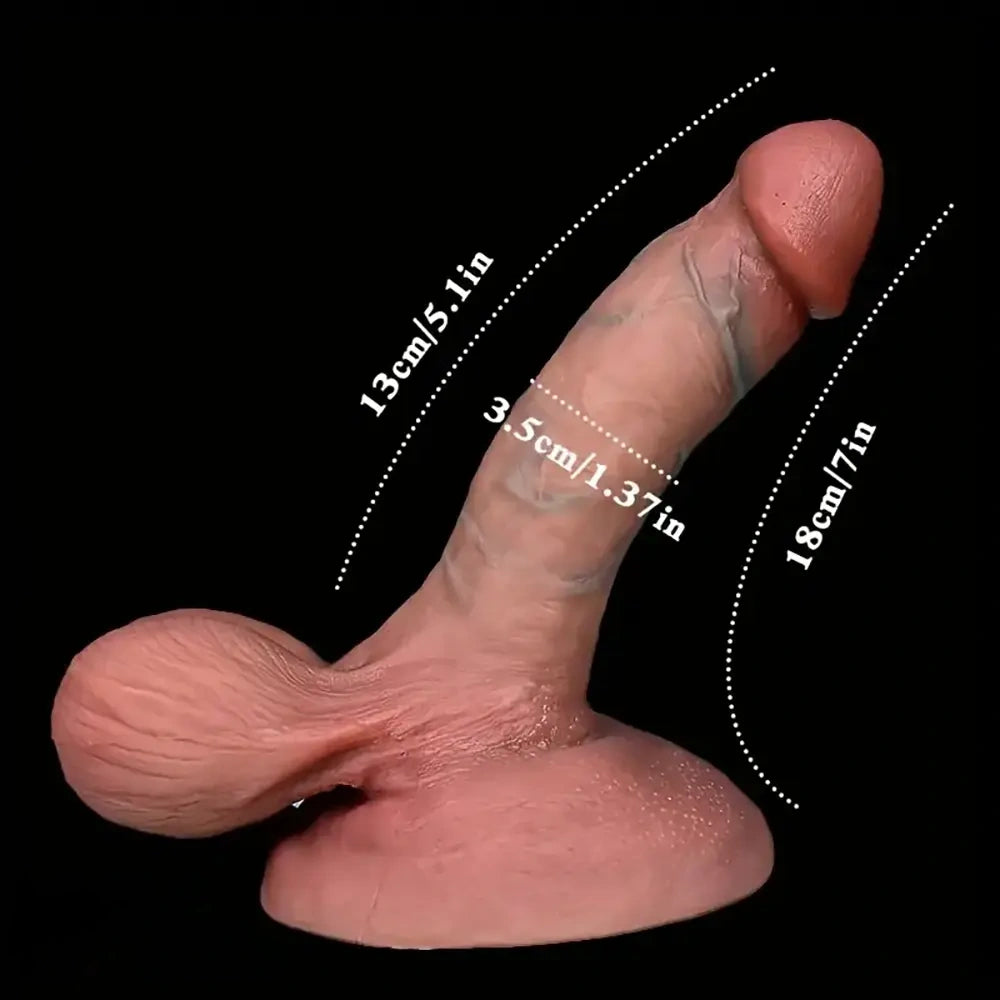 7in Flesh-Like Dildo G-Spot Anal Stimulation Vaginal Massage Adult Toy