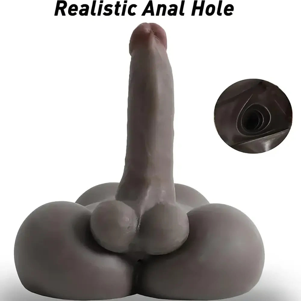 7in Lifelike Silicone Flexible Dildo With Sex Torso Female Sex Toy
