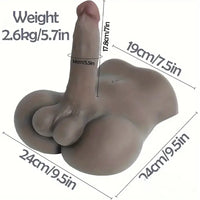7in Lifelike Silicone Flexible Dildo With Sex Torso Female Sex Toy