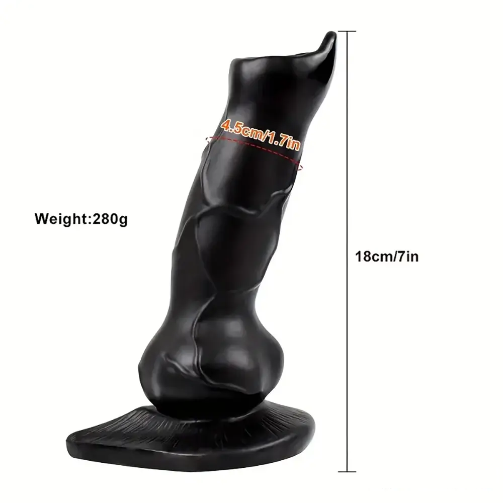 7in Real Animal Dog Knot Dildo Penis Anal Expander For Anus Stimulation