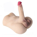 7in Real Feeling TPE Dildo 6.83lb Torso Sex Doll With Flat Base