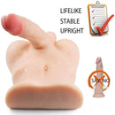 7in Real Feeling TPE Dildo 6.83lb Torso Sex Doll With Flat Base