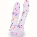 7in Soft Silicone Confetti Colorful Double Headed Dildo For Women Men