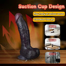 8.03in Dual Density Silicone Soft Real Dildo With Glans Veins & Testicles