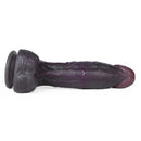 8.03in Dual Density Silicone Soft Real Dildo With Glans Veins & Testicles