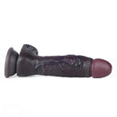 8.03in Dual Density Silicone Soft Real Dildo With Glans Veins & Testicles