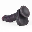 8.03in Dual Density Silicone Soft Real Dildo With Glans Veins & Testicles