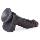 8.03in Dual Density Silicone Soft Real Dildo With Glans Veins & Testicles