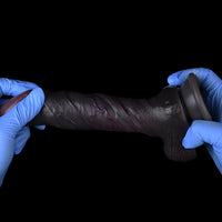 8.03in Dual Density Silicone Soft Real Dildo With Glans Veins & Testicles