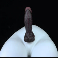 8.03in Dual Density Silicone Soft Real Dildo With Glans Veins & Testicles