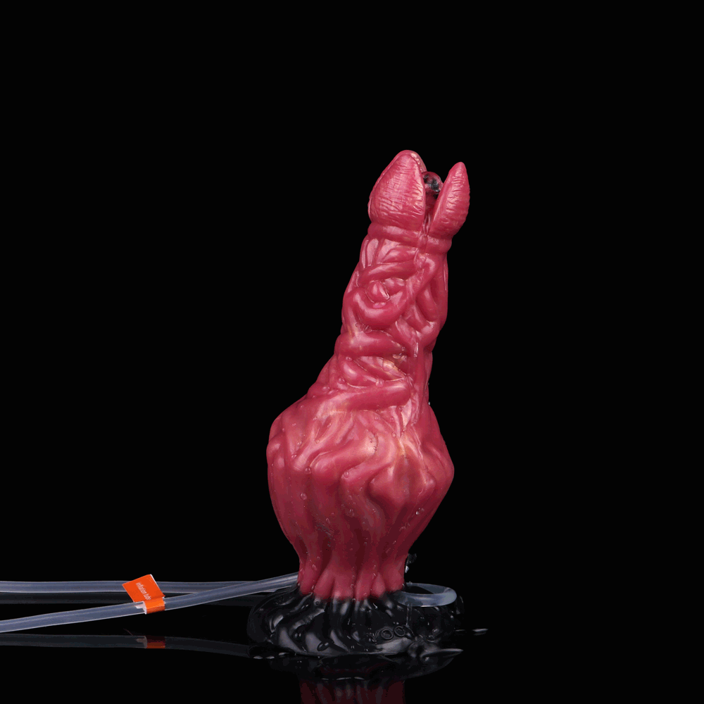 8.03in Ejaculating Inflatable Big Silicone Soft Fantasy Creature Dildo