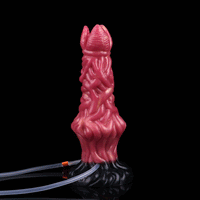 8.03in Ejaculating Inflatable Big Silicone Soft Fantasy Creature Dildo