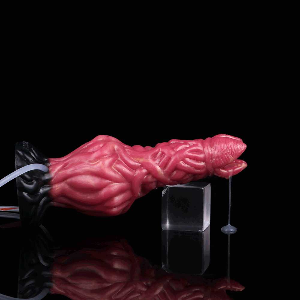 8.03in Ejaculating Inflatable Big Silicone Soft Fantasy Creature Dildo